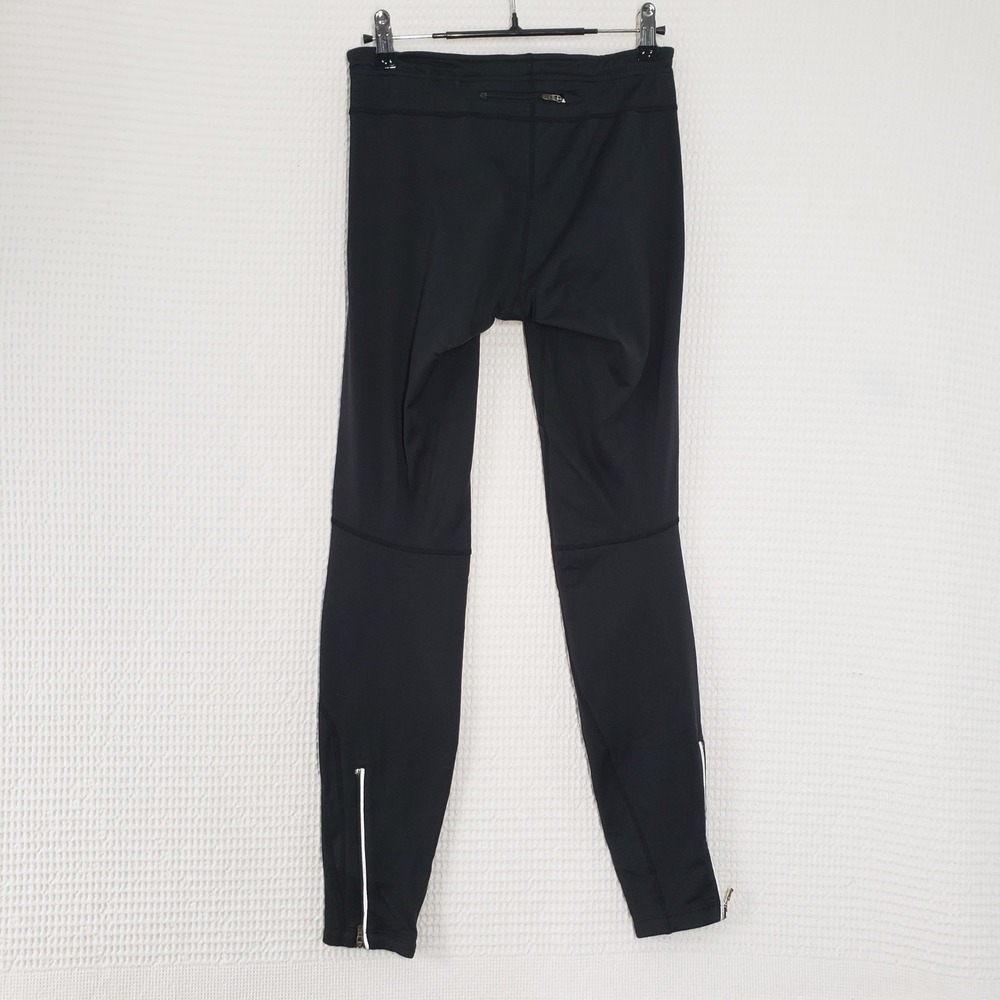 Nike Tech Running Leggings Womens XS Black Reflective Ankle Zip Workout Athletic - Picture 2 of 16